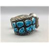 Image 1 : Vintage 16 Stone Turquoise Watch Bracelet