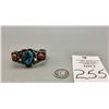 Image 8 : Hefty Vintage Turquoise and Coral Bracelet