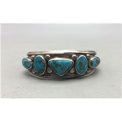 1950s Five Stone Turquoise Bracelet