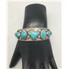 Image 2 : 1950s Five Stone Turquoise Bracelet