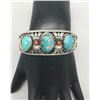Image 6 : Vintage Turquoise and Coral Bracelet