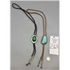 Image 8 : Two Vintage Bolos - One Turquoise and One Malachite