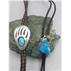 Image 1 : Two Vintage Bolos with Turquoise