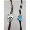 Image 4 : Two Vintage Bolos with Turquoise