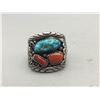 Image 2 : Large Turquoise and Coral Ring