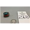 Image 7 : Large Turquoise and Coral Ring