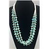 Image 2 : Vintage Three Strand Turquoise and Heishi Necklace