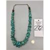 Image 7 : Chunky Turquoise Nugget and Sterling Silver Necklace