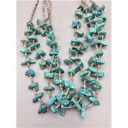 Vintage Four Strand Turquoise and Heishi Necklace
