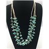 Image 2 : Vintage Four Strand Turquoise and Heishi Necklace