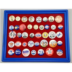 Group of 41 Vintage Campaign Buttons