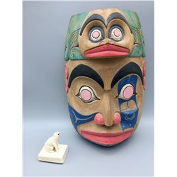 Northwest Coast Mask and Ivory Carving