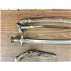 Image 1 : Two Middle Eastern Swords and Flintlock Pistol