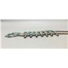 Image 6 : Turquoise and Sterling Silver Squash Blossom Necklace