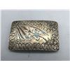 Image 2 : Sterling Silver and Chip Inlay Belt Buckle