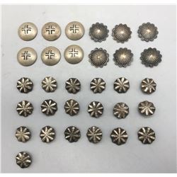 Group of Sterling Silver Buttons