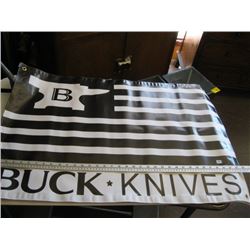 BUCK ANVIL KNIVES BANNER, 36" X 24" FLEX BANNER, METAL GROMMETS, HEMMED EDGES