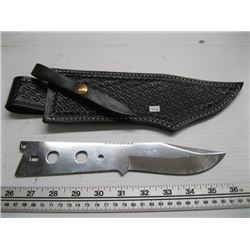 STEEL HANDLED KNIFE W SHEATH