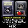 Image 1 : Proof 1995-S Civil War Modern Commem Half Dollar 50c Grades GEM++ Proof Deep Cameo