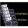 Image 1 : Group of 5 United States Mint Proof Set 1999-2003 49 coins Grades
