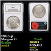 Image 1 : NGC 1885-p Morgan Dollar $1 Graded ms63 By NGC