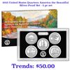 Image 1 : 2013 United States Quarters America the Beautiful Silver Proof Set - 5 pc set Grades