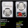Image 1 : NGC 1885-o Morgan Dollar $1 Graded ms63 By NGC
