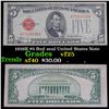 Image 1 : 1928E $5 Red Seal United States note grades vf+Each 1928 five dollar red seal bill has serial number