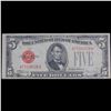 Image 2 : 1928E $5 Red Seal United States note grades vf+Each 1928 five dollar red seal bill has serial number