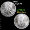 Image 1 : 2002 Silver Eagle Dollar $1 Grades Mint State