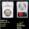 Image 1 : NGC 1887-p Morgan Dollar $1 Graded ms64 By NGC