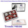 Image 1 : 2004 United States Quarters Silver Proof Set - 5 pc set Grades
