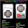 Image 1 : Proof ***Auction Highlight*** NGC 1881 Morgan Dollar $1 Graded pr64 By NGC (fc)