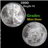 Image 1 : 1990 Silver Eagle Dollar $1 Grades Mint State