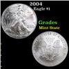 Image 1 : 2004 Silver Eagle Dollar $1 Grades Mint State