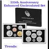 Image 1 : United States Mint 225th Anniversary Enhanced Uncirculated Coin Set 10 coins Grades