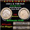 Image 1 : Lincoln Wheat cent 1c orig roll, 1909-s end, VDB other end Grades