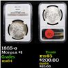 Image 1 : NGC 1885-o Morgan Dollar $1 Graded ms64 By NGC