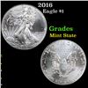 Image 1 : 2016 Silver Eagle Dollar $1 Grades Mint State