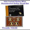 Image 1 : 2011 United States Mint Presidential Dollar Proof Set - 4 pc set Grades