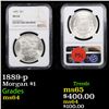 Image 1 : NGC 1889-p Morgan Dollar $1 Graded ms64 By NGC