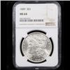 Image 2 : NGC 1889-p Morgan Dollar $1 Graded ms64 By NGC