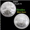 Image 1 : 2007 Silver Eagle Dollar $1 Grades Mint State