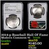 Image 1 : NGC 2014-p Baseball Hall Of Fame Modern Commem Dollar $1 Graded ms69 By NGC