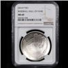 Image 2 : NGC 2014-p Baseball Hall Of Fame Modern Commem Dollar $1 Graded ms69 By NGC