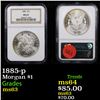 Image 1 : NGC 1885-p Morgan Dollar $1 Graded ms63 By NGC