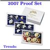 Image 1 : 2007 United States Mint Proof Set - 14 Piece set Grades