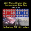 Image 1 : 2007 United States Mint Uncirculated Coin Set 28 coins Grades