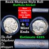 Image 1 : Buffalo Nickel Shotgun Roll in Old Bank Style 'Bell Telephone'  Wrapper 1923 $d Mint Ends