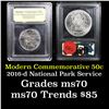 Image 1 : 2016-d National Park Service Modern Commem Half Dollar 50c Grades ms70, Perfection